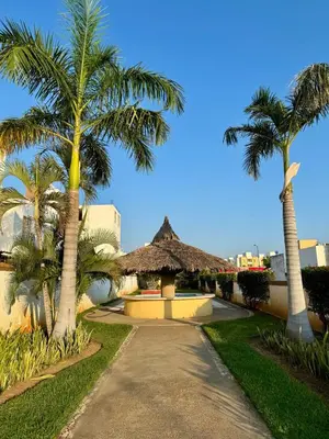 Jardín al aire libre en Casa completa en Acapulco