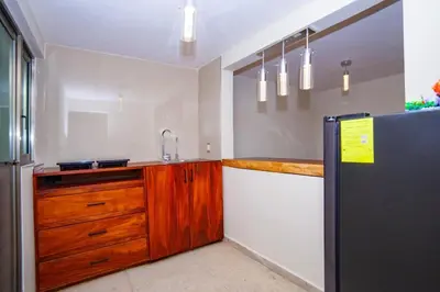 Una cocina o zona de cocina en Newly renovated apartment with pool