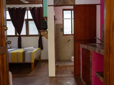 Cama o camas de una habitación en Las Barracas de la Barra