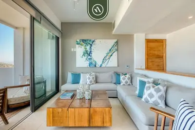 Zona de estar de Luxury 4 BR Condo - Amazing Bay View - Pool