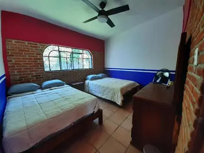Cama o camas de una habitación en Casa Quinta DON RICARDO