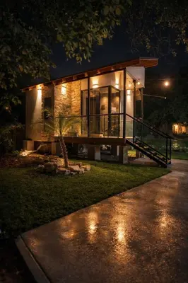 Jardín al aire libre en Mini Casa TGZ