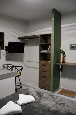 Una cocina o zona de cocina en Modern, comfortable, equipped Deluxe Suite 2