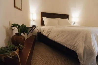Cama o camas de una habitación en Departamento a 2 cuadras de Santo Domingo