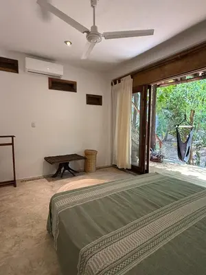 Cama o camas de una habitación en La baxada mazunte