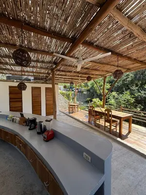 Un balcón o terraza de Loft Amplio con Vista Natural en Mazunte