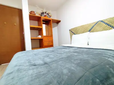 Cama o camas de una habitación en Departamento en el centro de Oaxaca