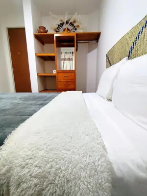 Cama o camas de una habitación en Departamento en el centro de Oaxaca