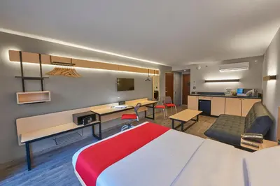 Zona de estar de City Express Plus by Marriott Ciudad de México Periférico Sur Tlalpan
