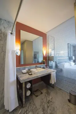 Cama o camas de una habitación en Grand Fiesta Americana Puebla Angelópolis
