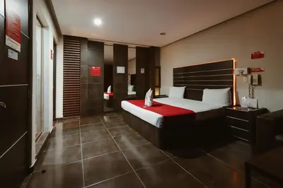 Cama o camas de una habitación en Auto Hotel Las Maravillas