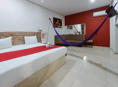 Cama o camas de una habitación en Auto Hotel Las Maravillas