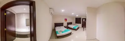 Cama o camas de una habitación en Hotel Villamar