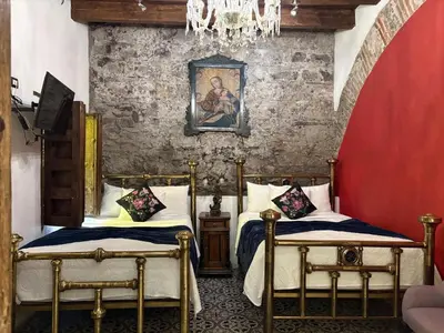 Cama o camas de una habitación en Hotel Boutique Posada XVII