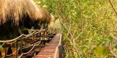 Jardín al aire libre en Hotel Noga
