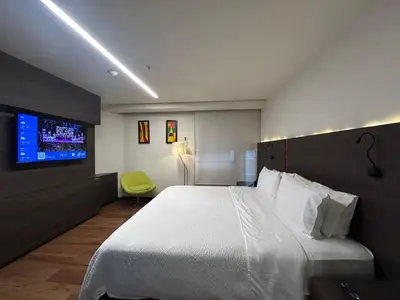 Cama o camas de una habitación en Holiday Inn Express Mexico Aeropuerto by IHG