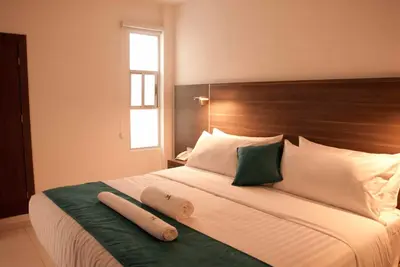 Cama o camas de una habitación en Hotel MS