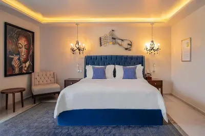 Cama o camas de una habitación en TRES79 Hotel Boutique Orizaba