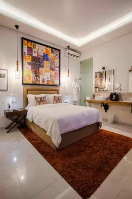 Cama o camas de una habitación en TRES79 Hotel Boutique Orizaba