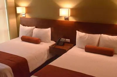 Cama o camas de una habitación en Hotel Posada del Virrey