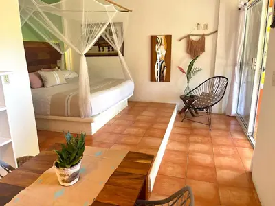 Cama o camas de una habitación en Hotel Casa Mixteca