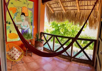 Jardín al aire libre en Hotel Casa Mixteca