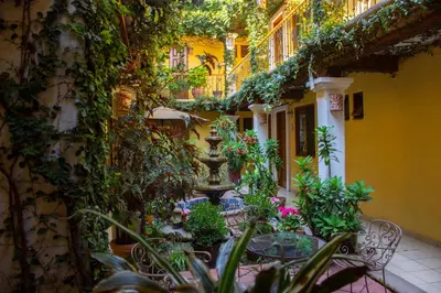 Jardín al aire libre en Hotel Dainzu