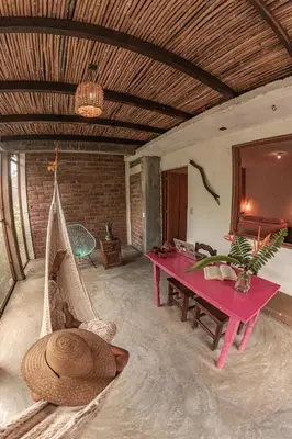 Zona de estar de Casa Aquila Mazunte