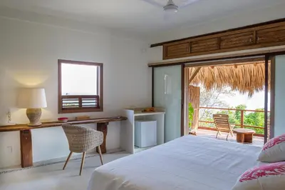 Cama o camas de una habitación en Casa la Ola