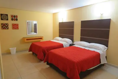 Cama o camas de una habitación en Hotel Bonaday