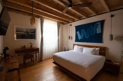 Cama o camas de una habitación en Hotel Los Amantes
