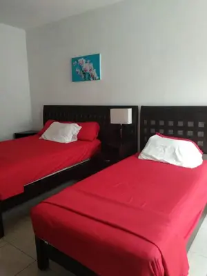 Cama o camas de una habitación en Posada San Cristobal