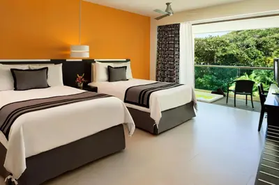 Cama o camas de una habitación en Dreams Huatulco Resort & Spa