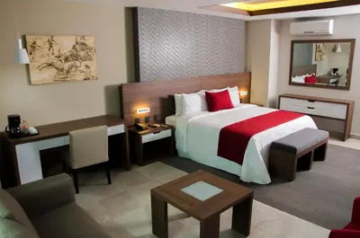 Cama o camas de una habitación en Hotel 5 de Mayo