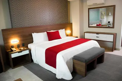 Cama o camas de una habitación en Hotel 5 de Mayo