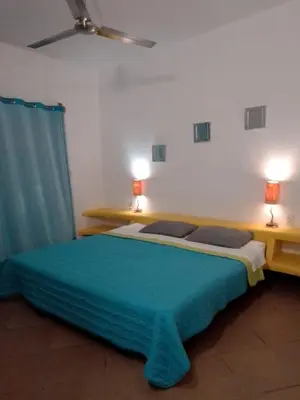 Cama o camas de una habitación en Residencia Jacarandas