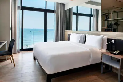 Cama o camas de una habitación en AC Hotel by Marriott Veracruz