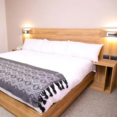 Cama o camas de una habitación en Hotel San Francisco Tlaxcala