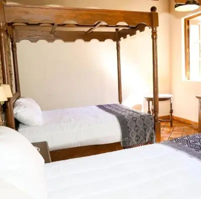 Cama o camas de una habitación en Hotel San Francisco Tlaxcala