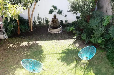 Jardín al aire libre en Coyoacan City Lofts
