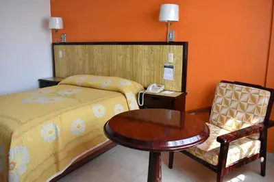 Cama o camas de una habitación en Hotel Baluarte