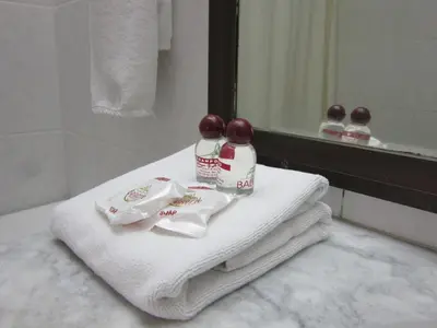 Cama o camas de una habitación en Hotel Baluarte
