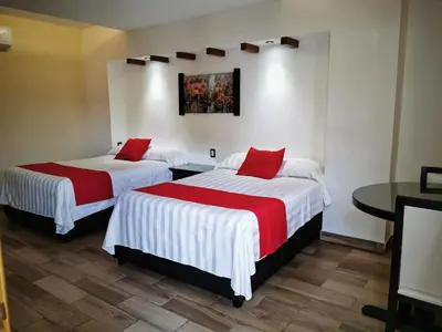 Cama o camas de una habitación en Hotel Campestre Don Luis