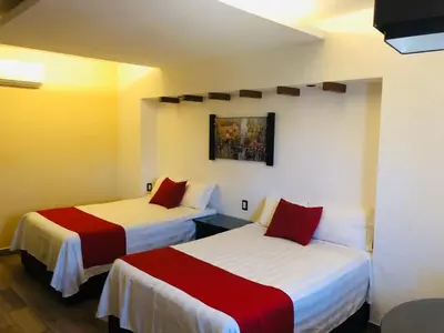 Cama o camas de una habitación en Hotel Campestre Don Luis