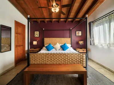 Cama o camas de una habitación en Hotel Amate del Rio