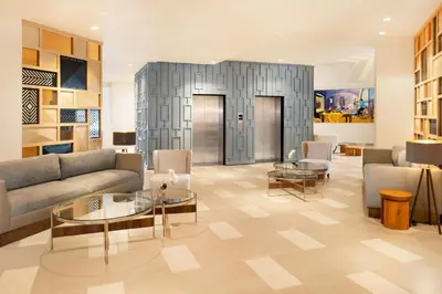 Zona de estar de Courtyard by Marriott Puebla Las Animas