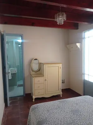 Cama o camas de una habitación en Posada Antiguo Camino Real