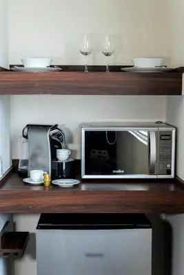 Una cocina o zona de cocina en Lithio Hotel