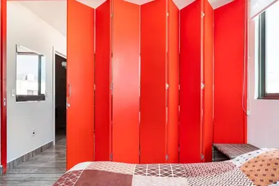 Cama o camas de una habitación en Lujoso y amplio Loft con alberca climatizada y amplia cama para alberca, Cuernavaca somos los únicos en ofrecerte 2 jacuzzis premium con agua caliente y sistema de hidromasaje tipo spa, terraza panorámica con asador de carbon y mas amenidades!
