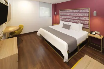 Cama o camas de una habitación en City Centro by Marriott Oaxaca